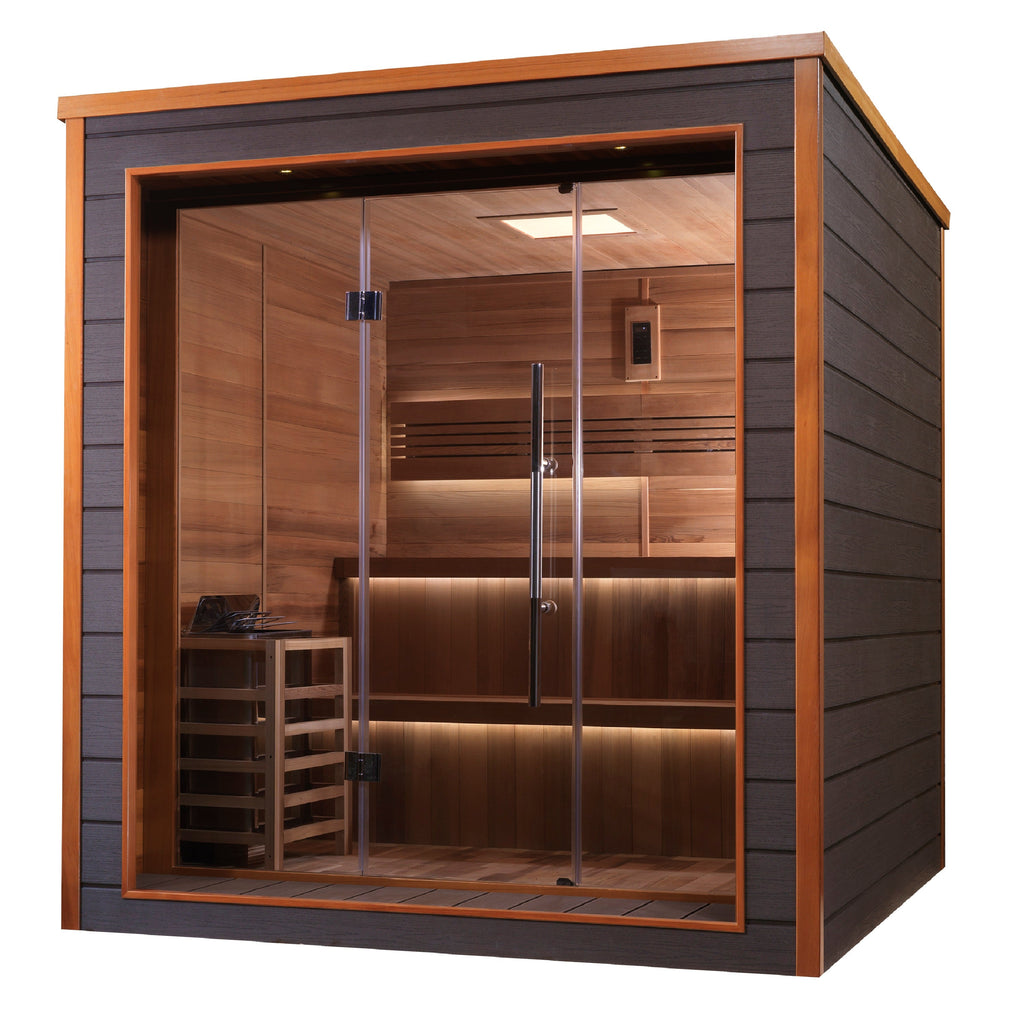 Golden Designs "Bergen" 6-Person Outdoor-Indoor Traditional Sauna (GDI-8206-01)