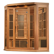 Load image into Gallery viewer, Golden Designs Maxxus "Avignon" 3-Person Corner Near Zero EMF FAR Infrared Sauna (MX-K356-01-ZF CED)
