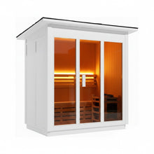 Load image into Gallery viewer, Custom 4-Person Luxury Canadian Red Cedar Outdoor Steam Sauna With Heater And Stones [Made-To-Order] (SAK42068)