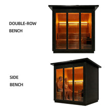 Load image into Gallery viewer, Custom 8-Person Luxury Canadian Red Cedar Outdoor Steam Sauna With Heater And Stones [Made-To-Order] (SAK13492)
