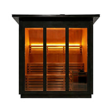Load image into Gallery viewer, Custom 8-Person Luxury Canadian Red Cedar Outdoor Steam Sauna With Heater And Stones [Made-To-Order] (SAK13492)