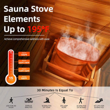 Load image into Gallery viewer, Custom 8-Person Luxury Canadian Red Cedar Outdoor Steam Sauna With Heater And Stones [Made-To-Order] (SAK13492)